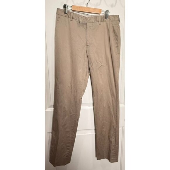 Men's Etro Beige Tailored Trousers‎ Size EU 46/ US 32 Made In Italy 100% Cotton. - Picture 2 of 7